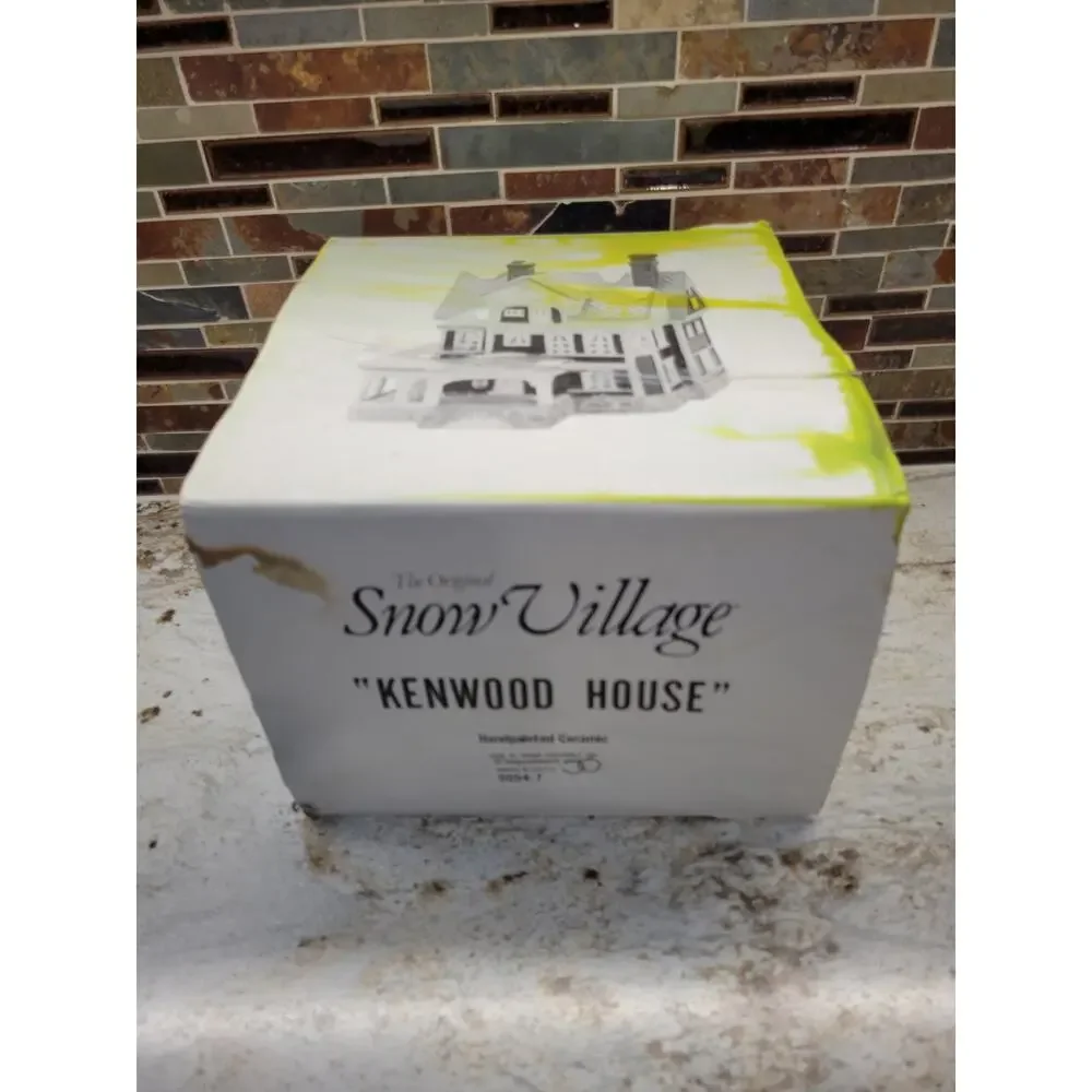 Vintage Department 56 Snow Village 1988 Kenwood House Original Cord & Box